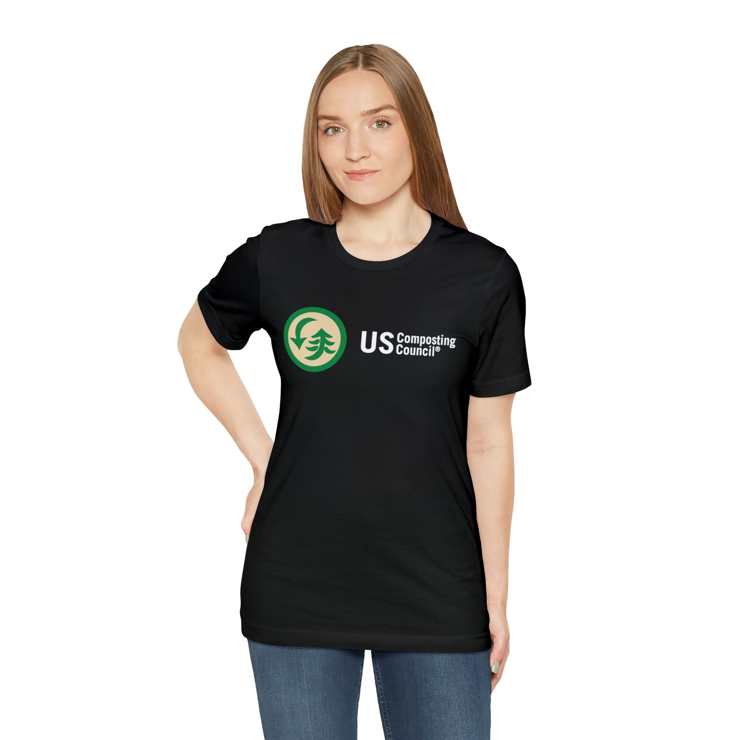 US Composting Council Large Logo - Short Sleeve Tee